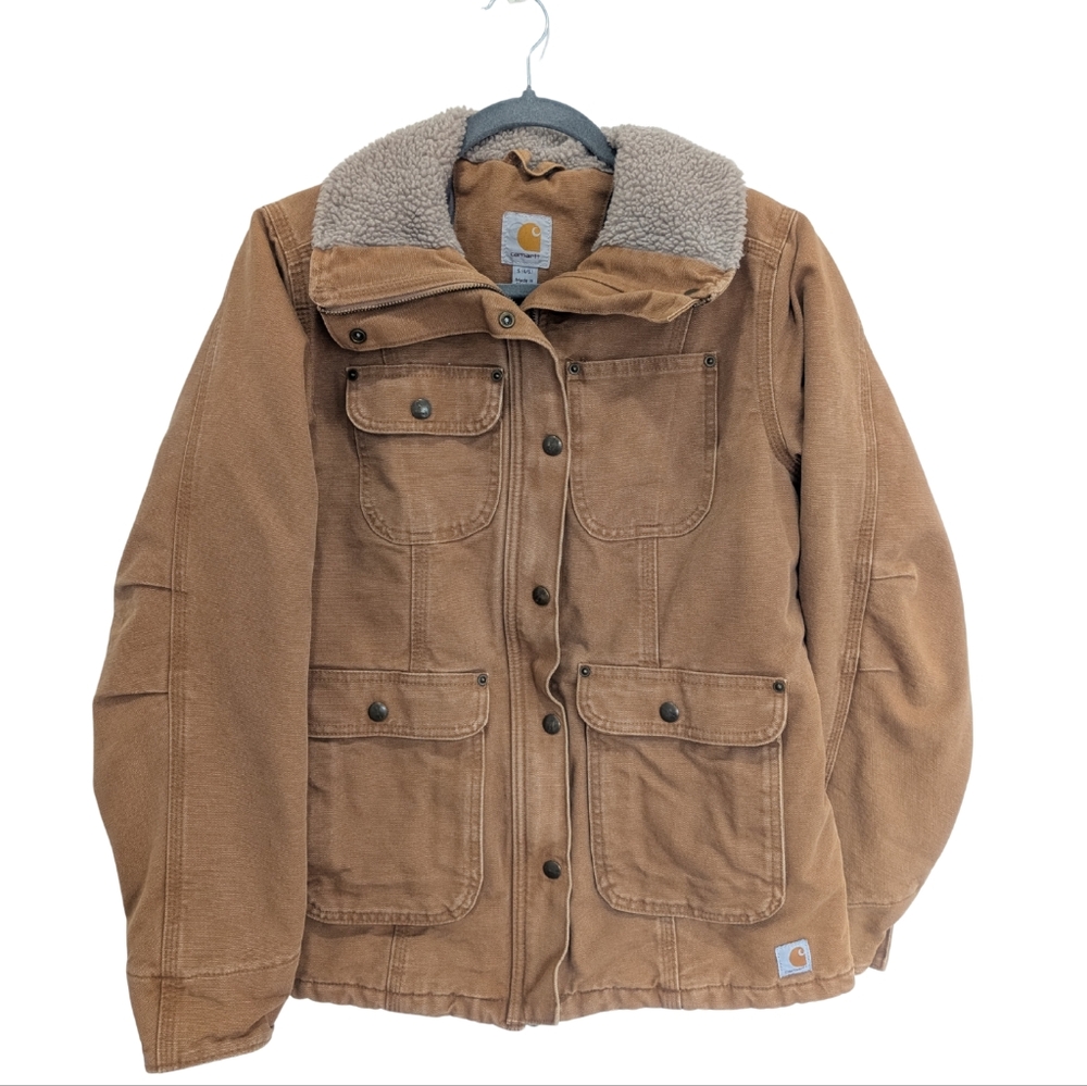 Brown Sherpa-Lined Jacket